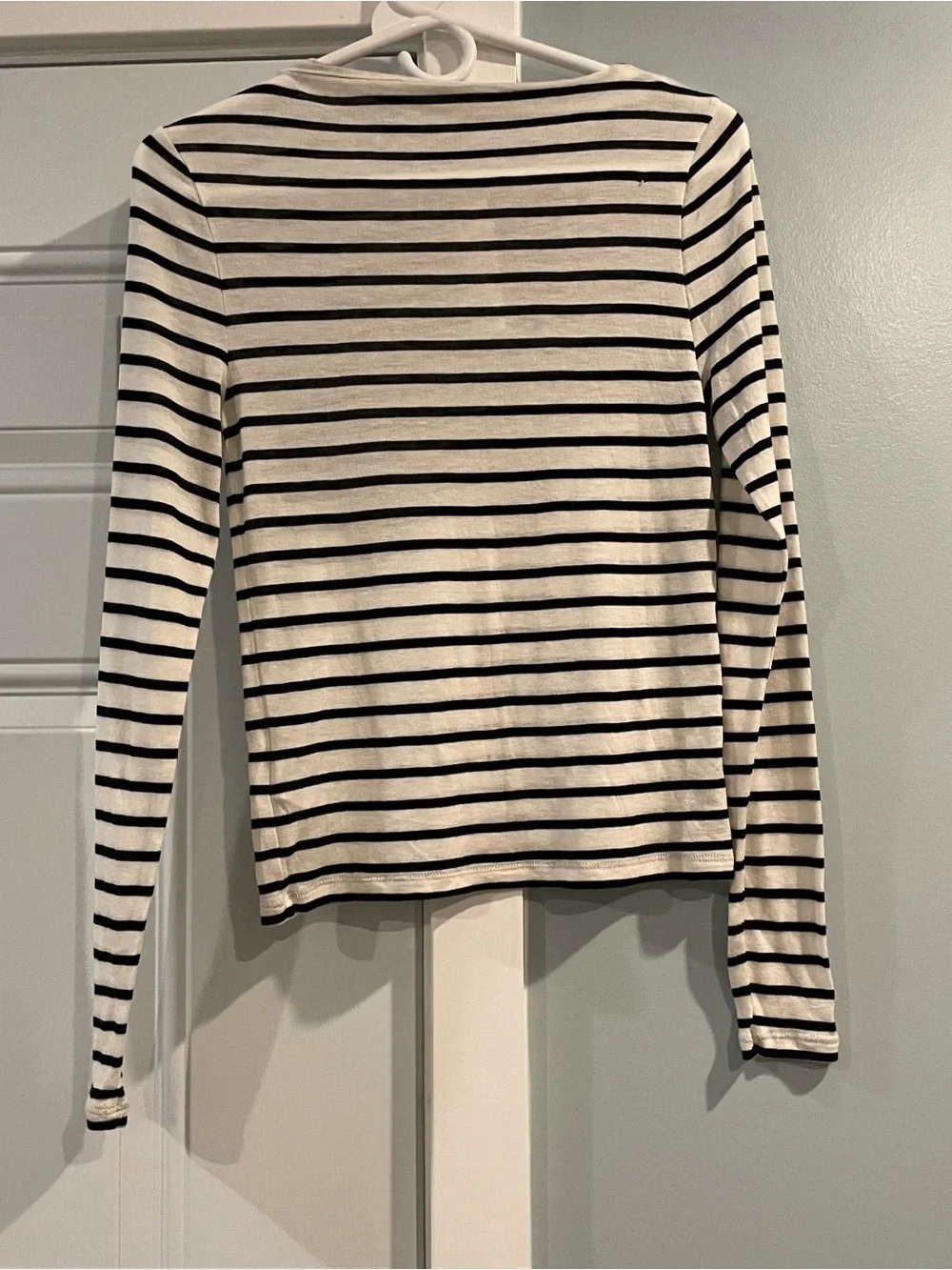J.Crew Black and White Striped T-Shirt NWT size Medium